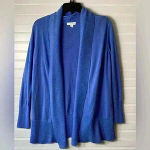 Charter Club Blue Open Cardigan Long sleeve Size XS Soft